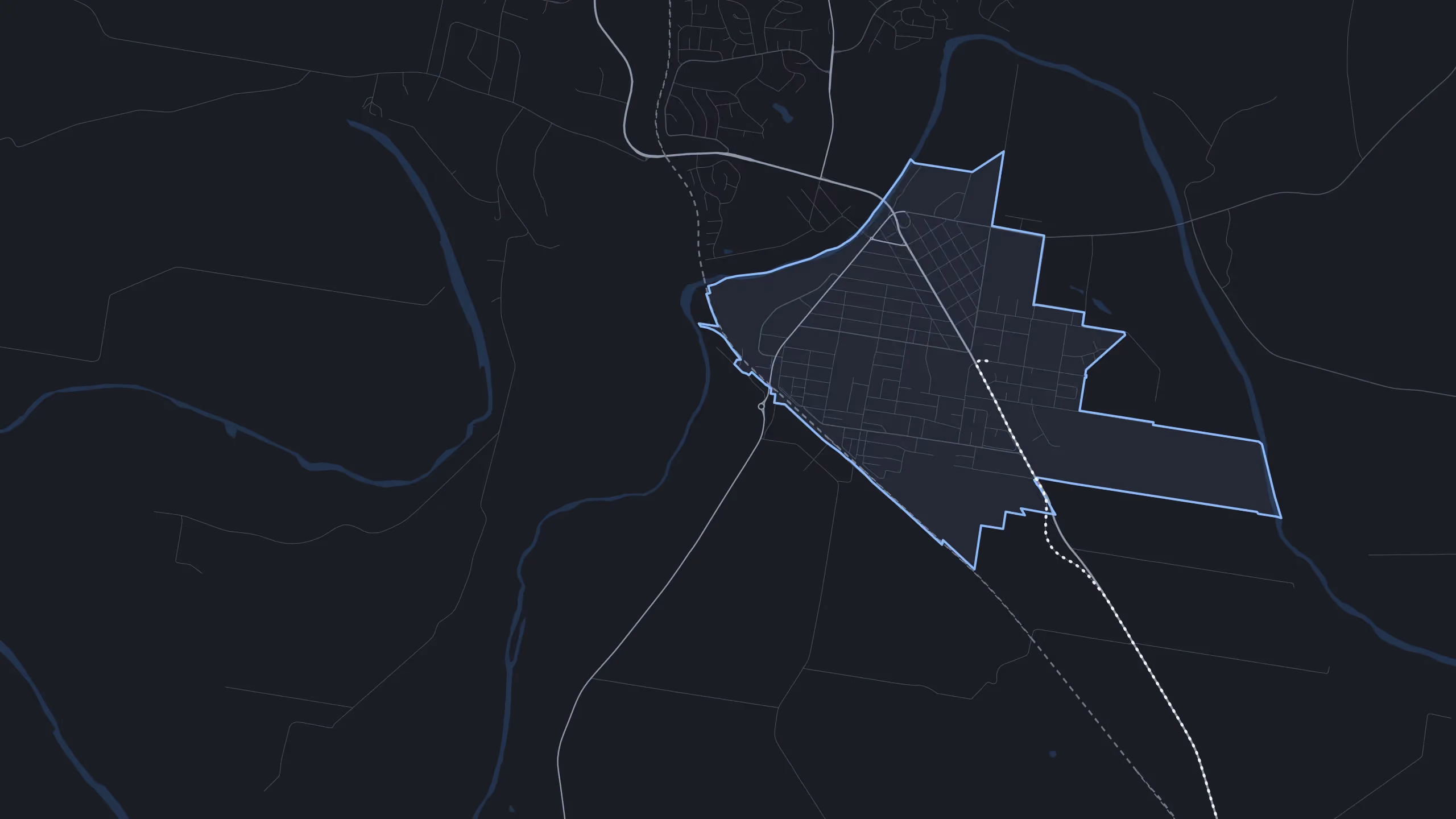 A street map of Singleton with the suburb outlined, and the drive in from Mayfield